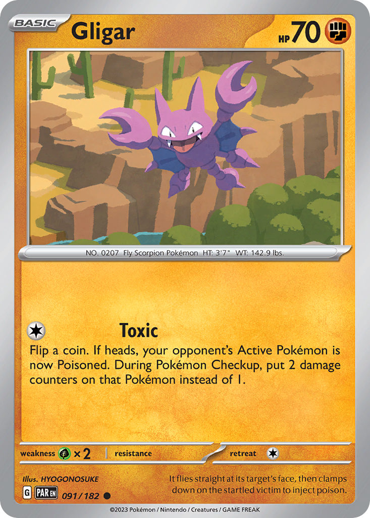 Gligar - 91/182 - Normal - NM - Common - Paradox Rift