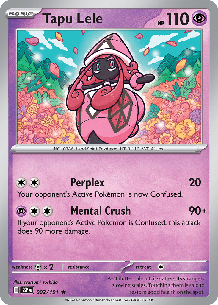 Tapu Lele - 92/191 - Holofoil - NM - Rare - Surging Sparks