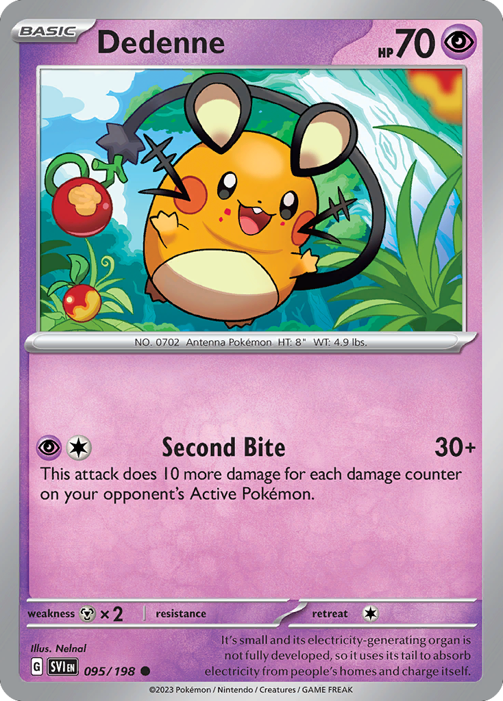 Dedenne - 95/198 - Normal - NM - Common - Scarlet & Violet