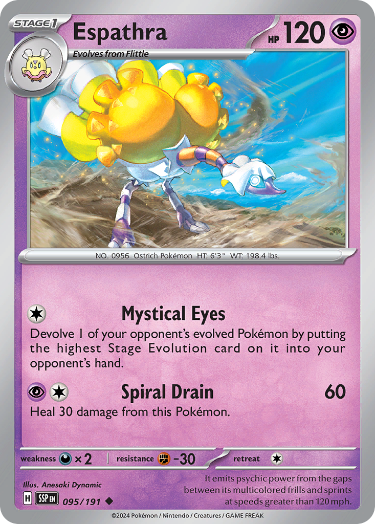 Espathra - 95/191 - Normal - NM - Uncommon - Surging Sparks