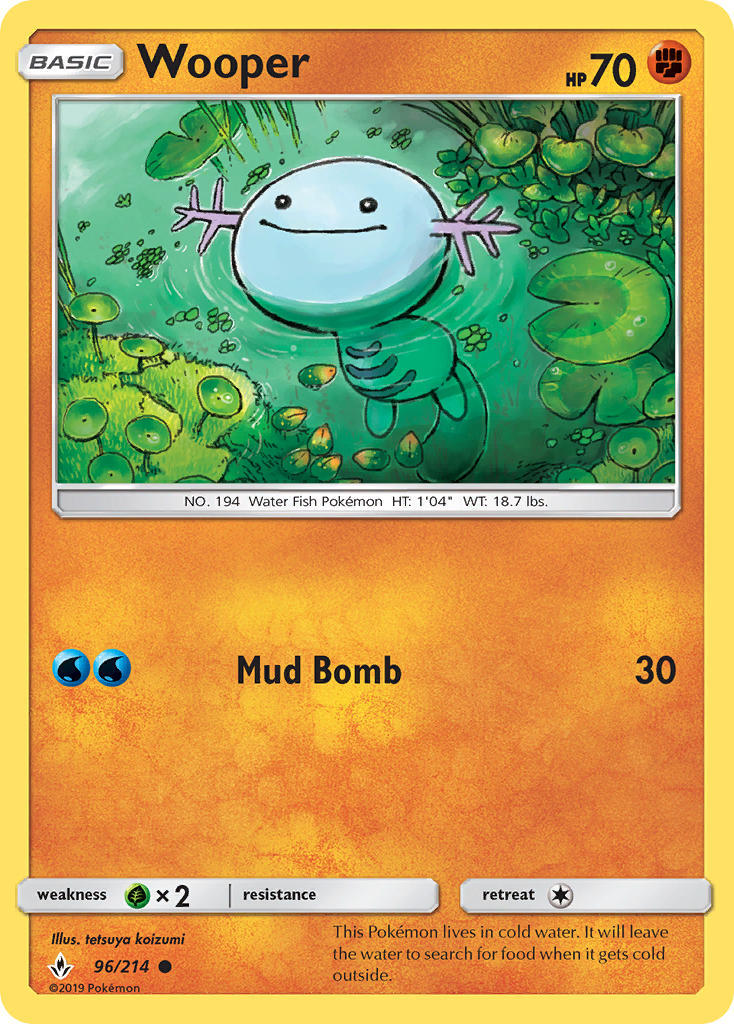 Wooper - 96/214 - Normal - NM - Common - Unbroken Bonds