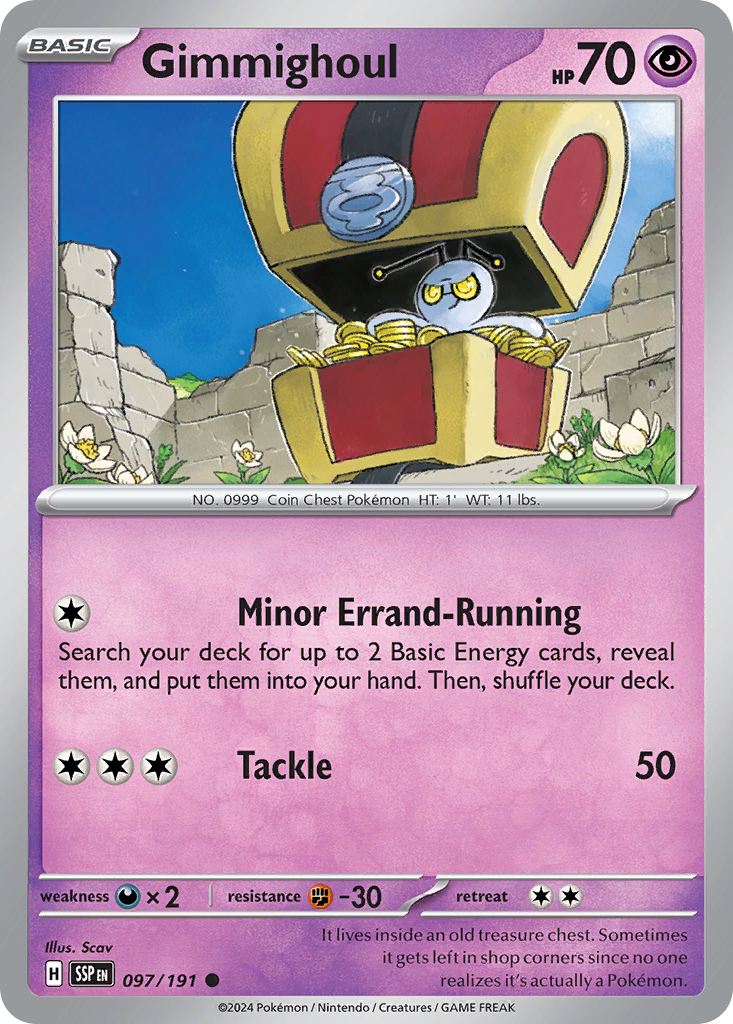 Gimmighoul - 97/191 - Reverse Holofoil - NM - Common - Surging Sparks
