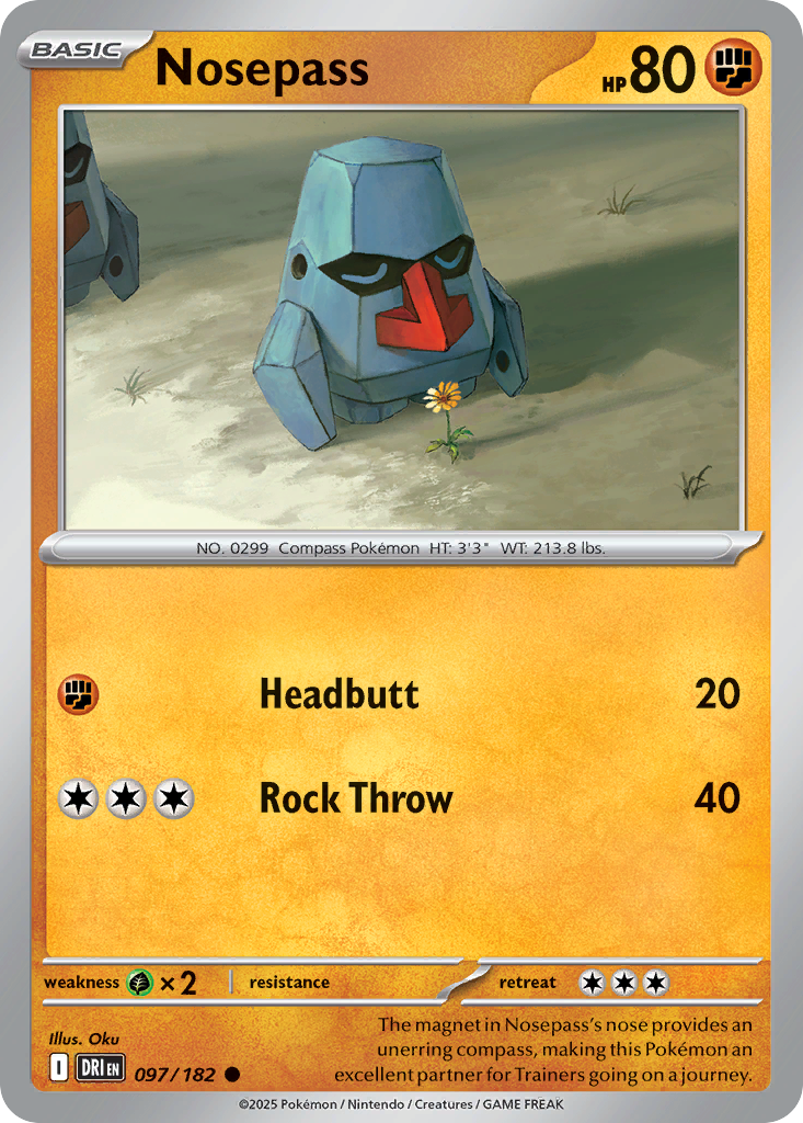 Nosepass - 97/182 - Reverse Holofoil - NM - Common - Destined Rivals
