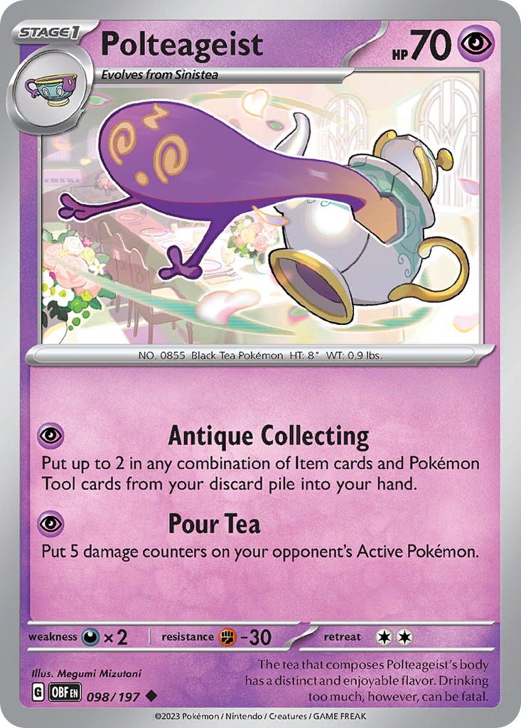 Polteageist - 98/197 - Normal - NM - Uncommon - Obsidian Flames