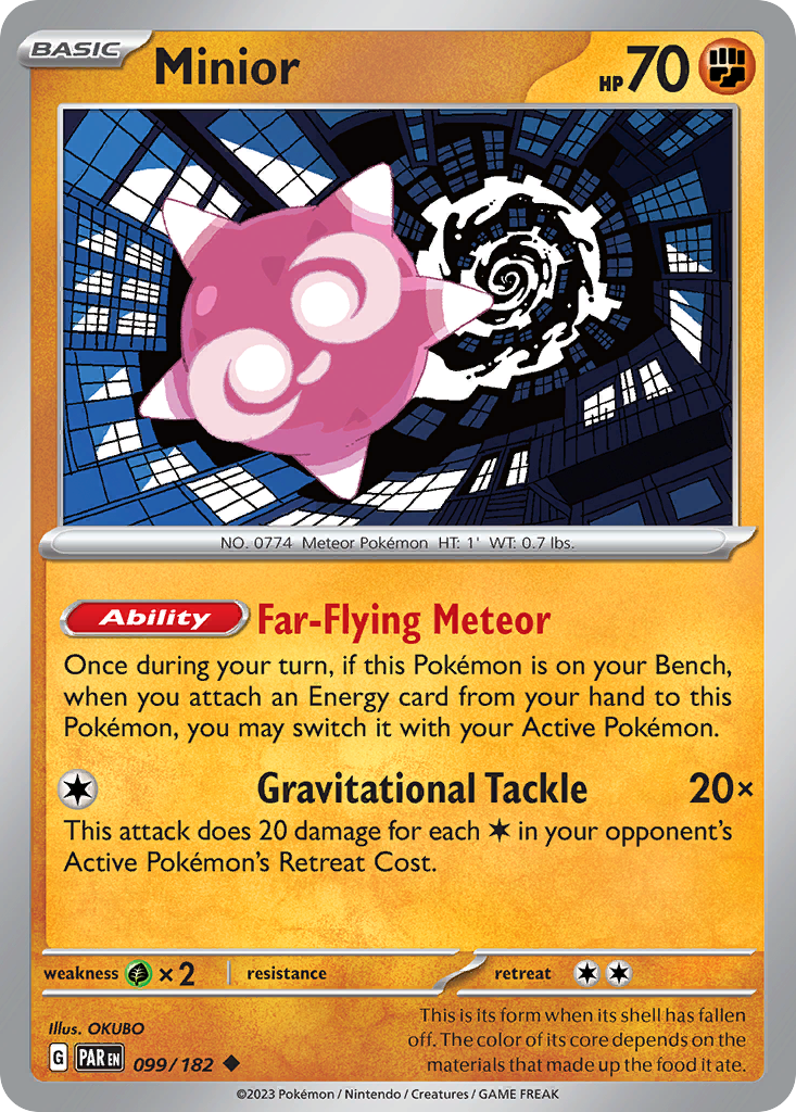 Minior - 99/182 - Reverse Holofoil - NM - Uncommon - Paradox Rift