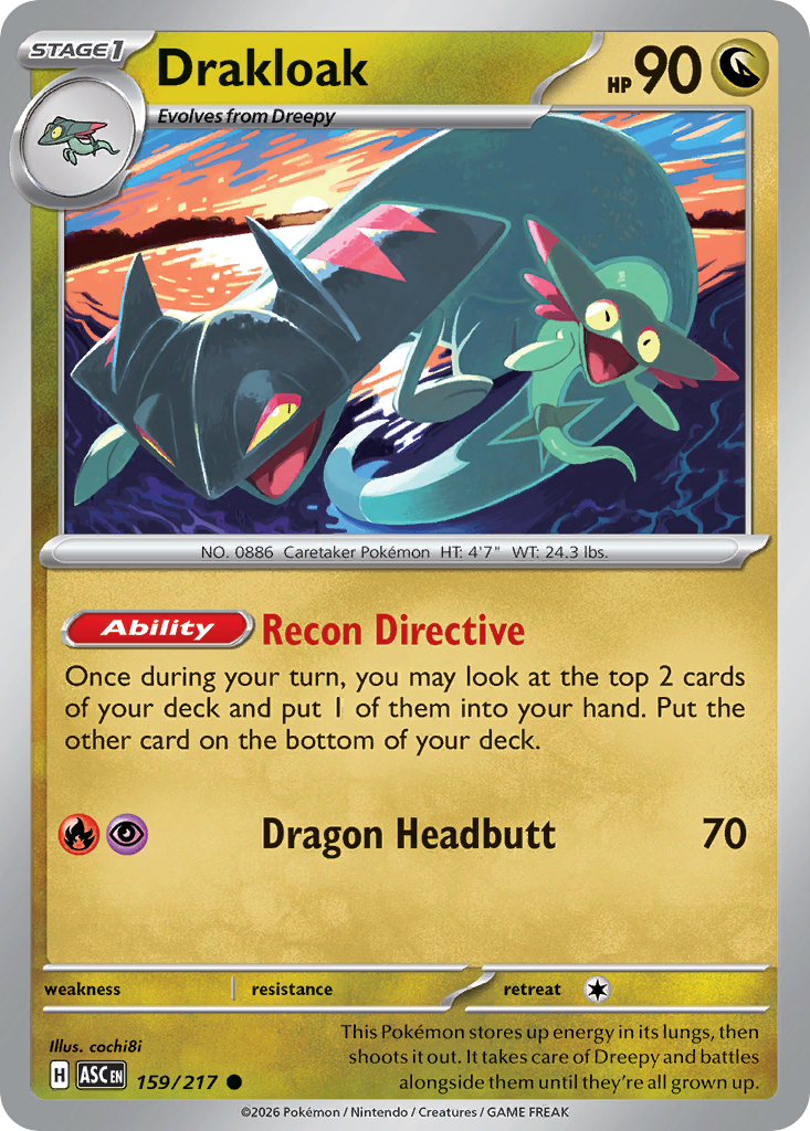 Drakloak - 159/217 - Normal - NM - Common - Ascended Heroes