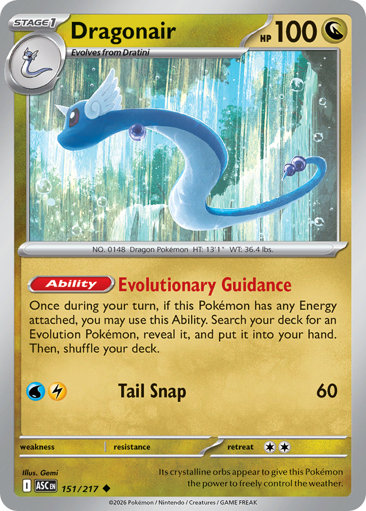 Dragonair (Love Ball) - 151/217 - Reverse Holofoil - NM - Uncommon - Ascended Heroes