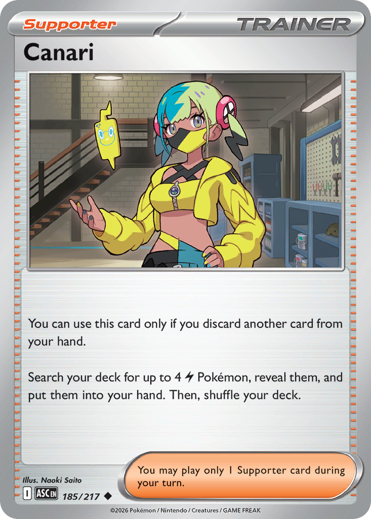 Canari - 185/217 - Normal - NM - Uncommon - Ascended Heroes