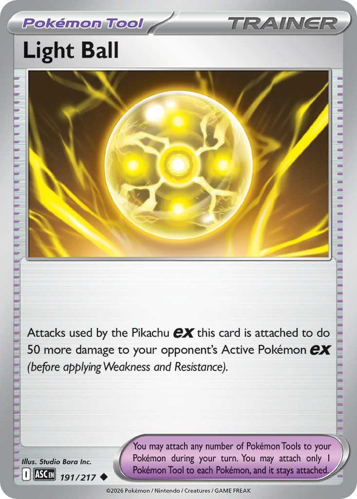 Light Ball - 191/217 - Reverse Holofoil - NM - Uncommon - Ascended Heroes