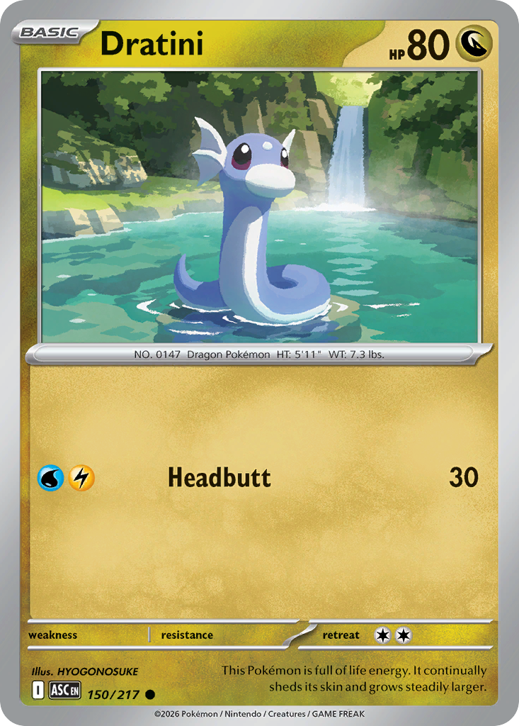Dratini - 150/217 - Normal - NM - Common - Ascended Heroes