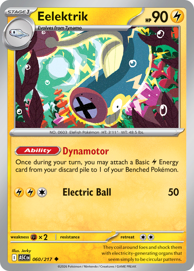 Eelektrik - 60/217 - Normal - NM - Uncommon - Ascended Heroes