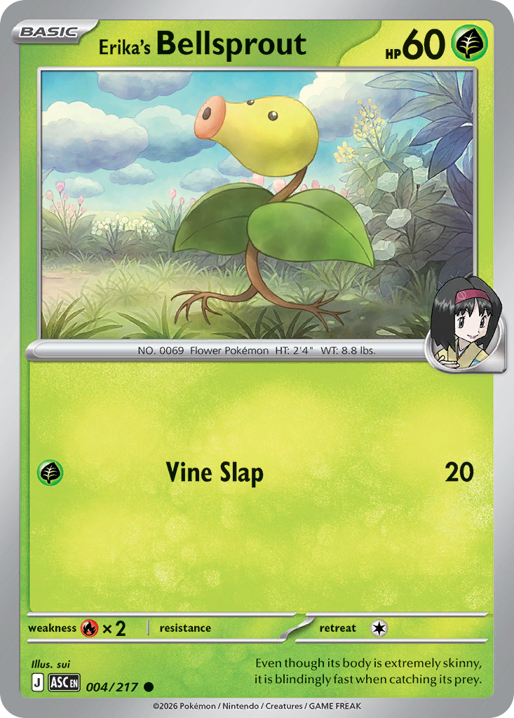 Erika's Bellsprout (Energy Symbol Pattern) - 4/217 - Reverse Holofoil - NM - Common - Ascended Heroes