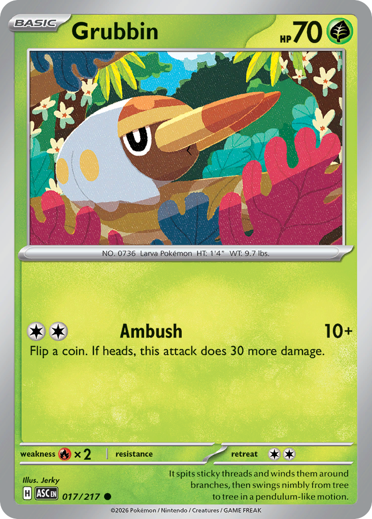 Grubbin - 17/217 - Normal - NM - Common - Ascended Heroes