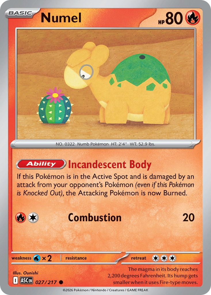 Numel (Quick Ball) - 27/217 - Reverse Holofoil - NM - Common - Ascended Heroes