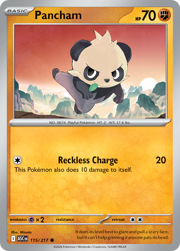 Pancham (Energy Symbol Pattern) - 115/217 - Reverse Holofoil - NM - Common - Ascended Heroes