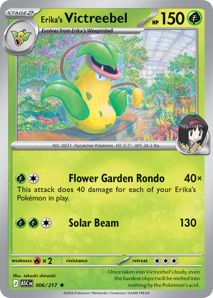 Erika's Victreebel - 6/217 - Holofoil - NM - Rare - Ascended Heroes