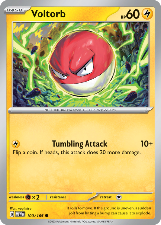 Voltorb - 100/165 - Normal - NM - Common - 151
