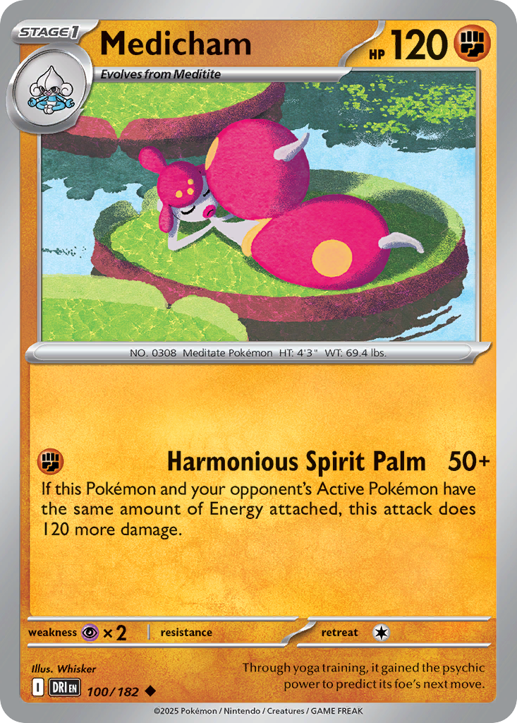 Medicham - 100/182 - Normal - NM - Uncommon - Destined Rivals