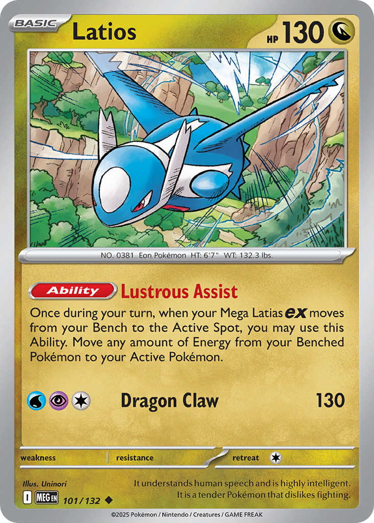 Latios - 101/132 - Normal - NM - Uncommon - Mega Evolution