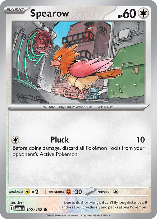 Spearow - 102/132 - Normal - NM - Common - Mega Evolution