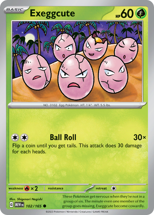 Exeggcute - 102/165 - Normal - NM - Common - 151