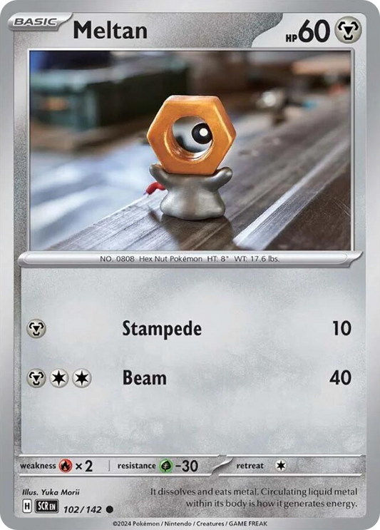 Meltan - 102/142 - Reverse Holofoil - NM - Common - Stellar Crown