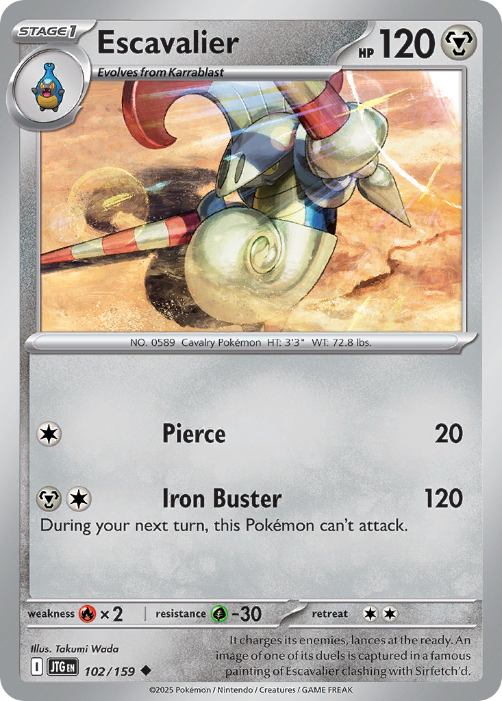 Escavalier - 102/159 - Normal - NM - Uncommon - Journey Together