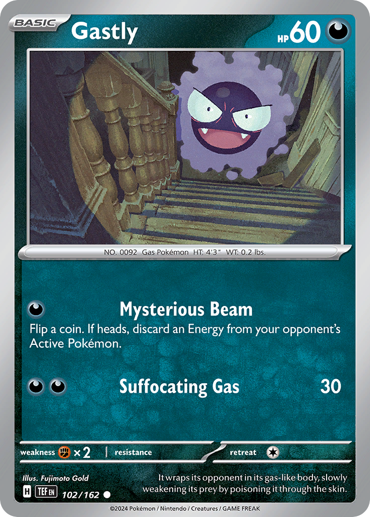 Gastly - 102/162 - Reverse Holofoil - NM - Common - Temporal Forces