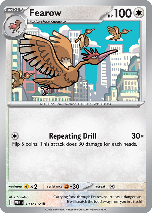 Fearow - 103/132 - Normal - NM - Common - Mega Evolution