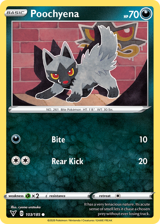Poochyena - 103/185 - Normal - NM - Common - Vivid Voltage