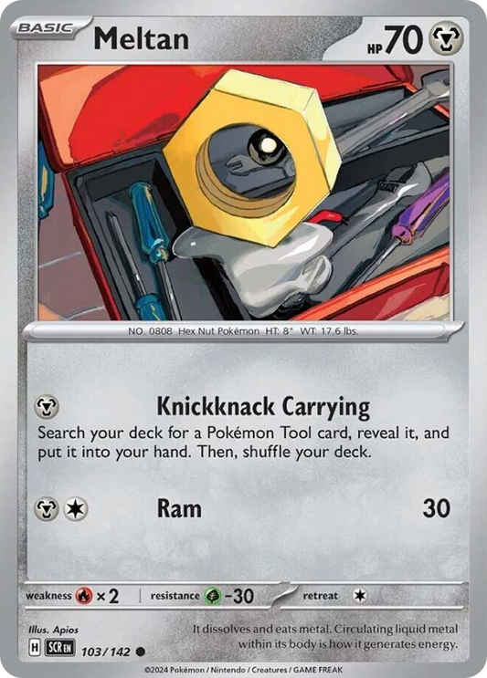 Meltan - 103/142 - Reverse Holofoil - NM - Common - Stellar Crown