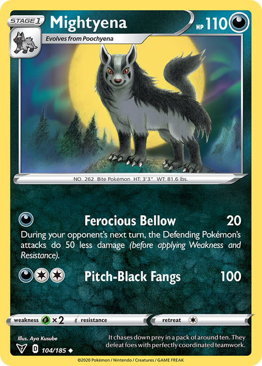 Mightyena - 104/185 - Normal - NM - Uncommon - Vivid Voltage