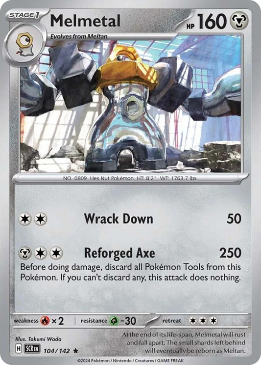 Melmetal - 104/142 - Reverse Holofoil - NM - Rare - Stellar Crown