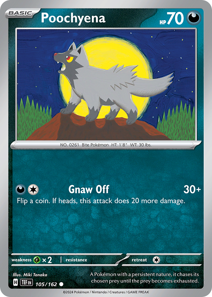 Poochyena - 105/162 - Reverse Holofoil - NM - Common - Temporal Forces