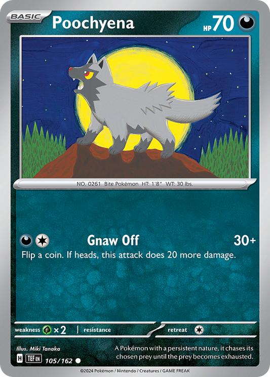 Poochyena - 105/162 - Reverse Holofoil - NM - Common - Temporal Forces