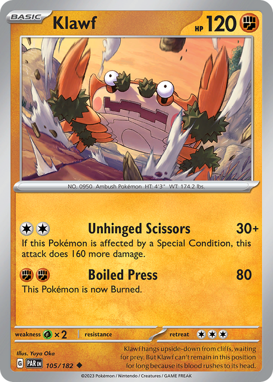 Klawf - 105/182 - Normal - NM - Uncommon - Paradox Rift