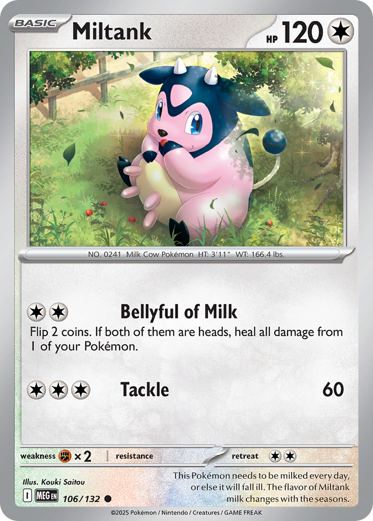 Miltank - 106/132 - Normal - NM - Common - Mega Evolution