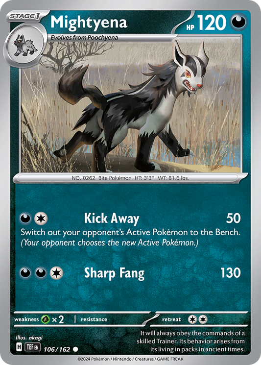 Mightyena - 106/162 - Reverse Holofoil - NM - Common - Temporal Forces
