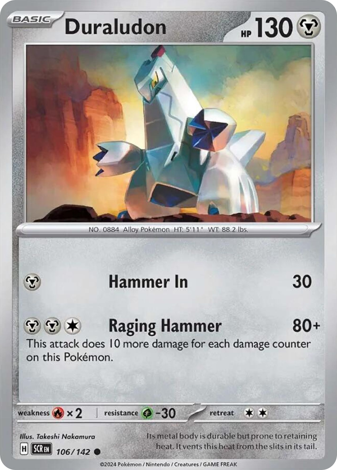 Duraludon - 106/142 - Reverse Holofoil - NM - Common - Stellar Crown