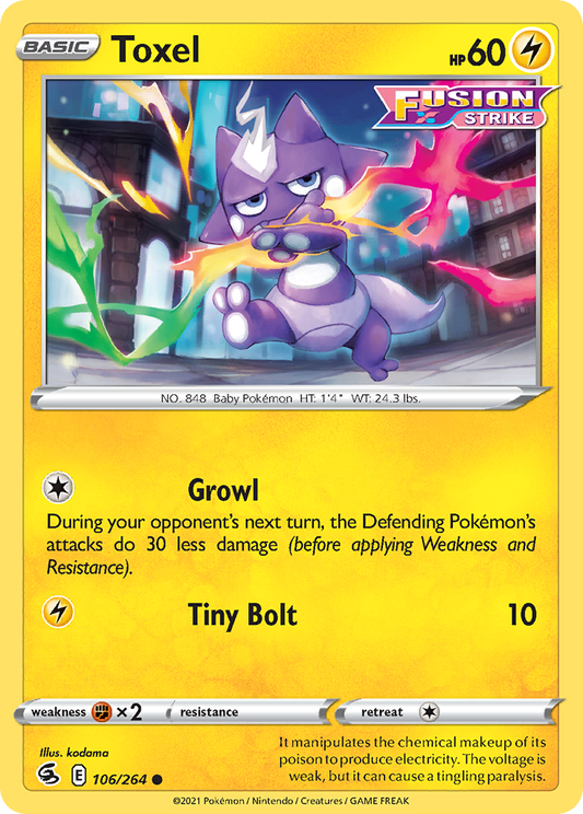 Toxel - 106/264 - Normal - NM - Common - Fusion Strike