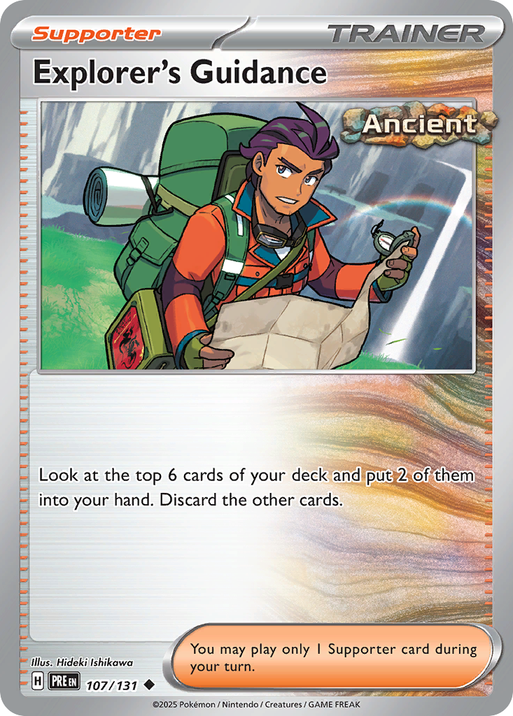 Explorer's Guidance - 107/131 - Normal - NM - Uncommon - Prismatic Evolutions