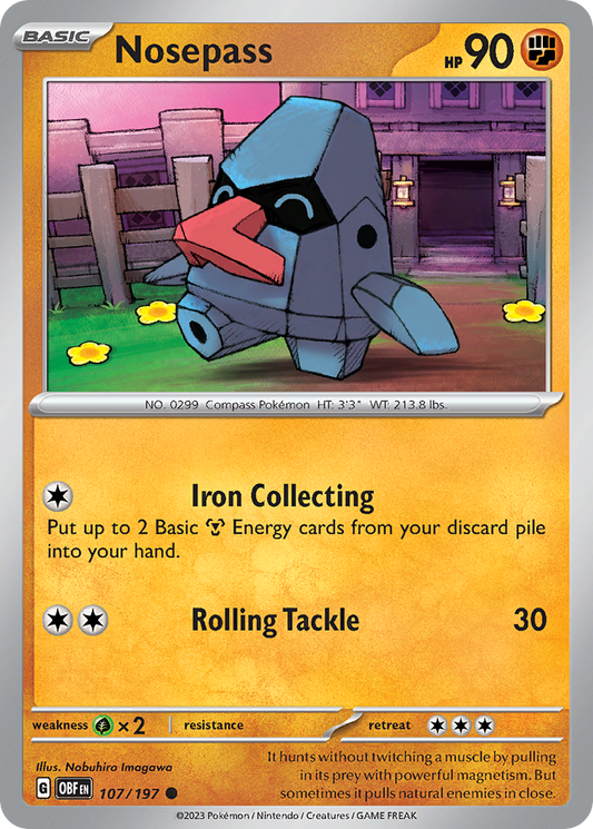Nosepass - 107/197 - Normal - NM - Common - Obsidian Flames