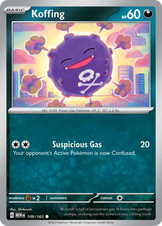 Koffing - 109/165 - Normal - NM - Common - 151