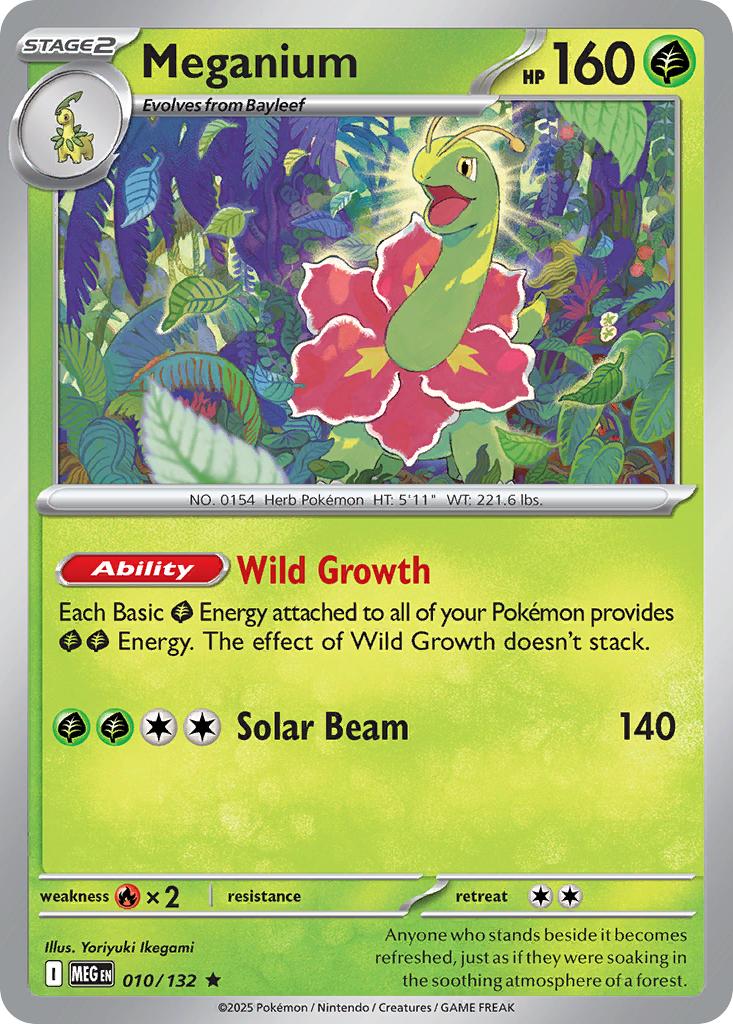 Meganium - 10/132 - Holofoil - NM - Rare - Mega Evolution