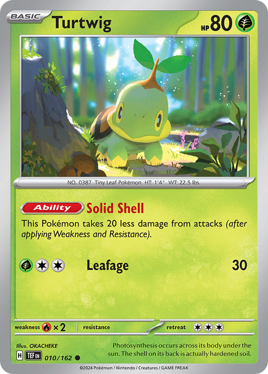 Turtwig - 10/162 - Reverse Holofoil - NM - Common - Temporal Forces