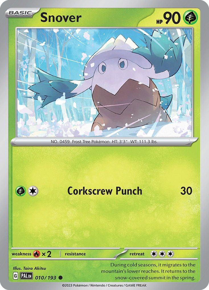 Snover - 10/193 - Reverse Holofoil - NM - Common - Paldea Evolved
