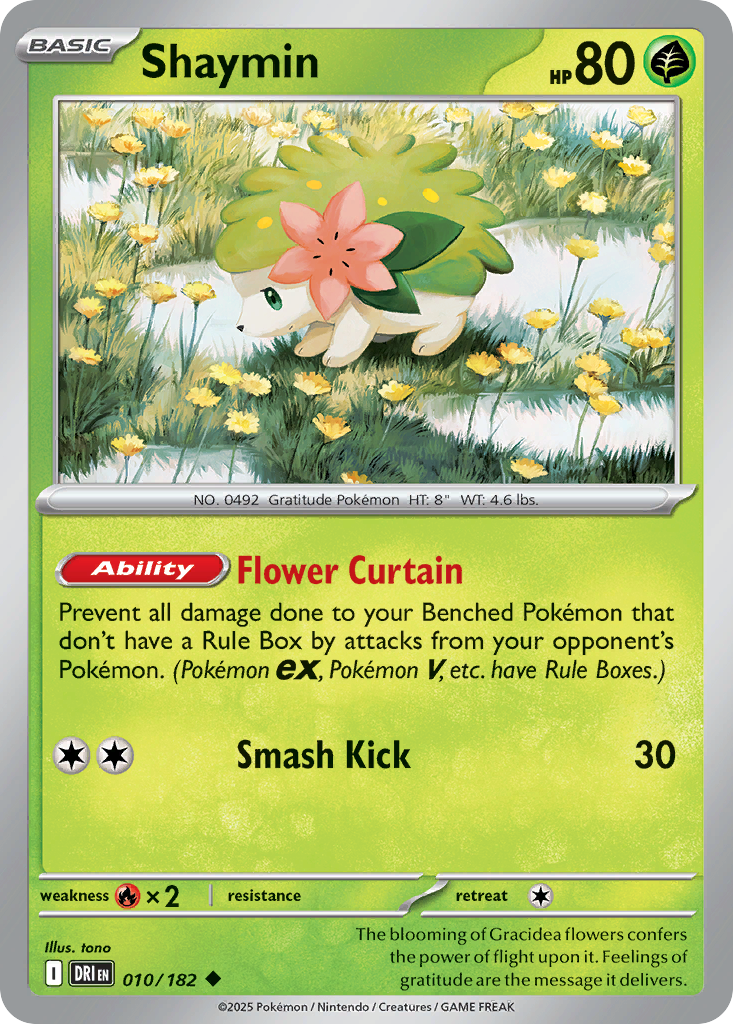 Shaymin - 10/182 - Normal - NM - Uncommon - Destined Rivals