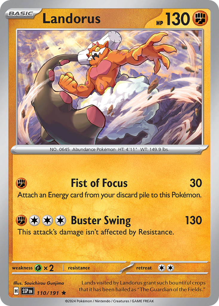 Landorus - 110/191 - Holofoil - NM - Rare - Surging Sparks
