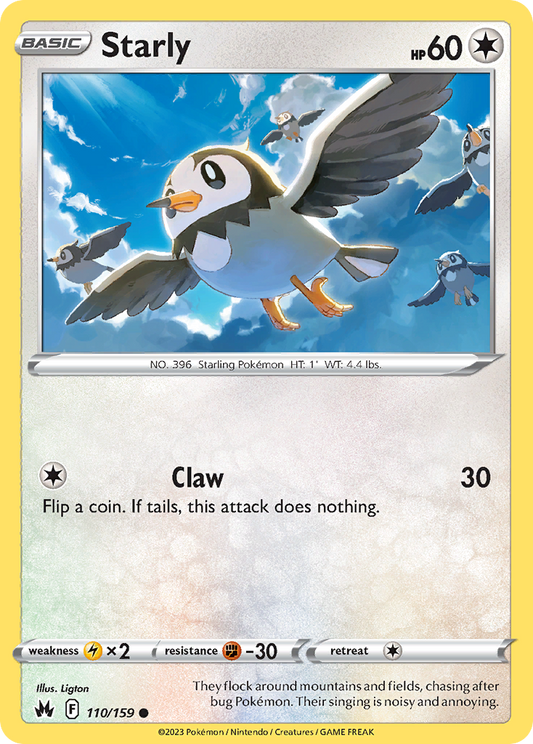 Starly - 110/159 - Normal - NM - Common - Crown Zenith