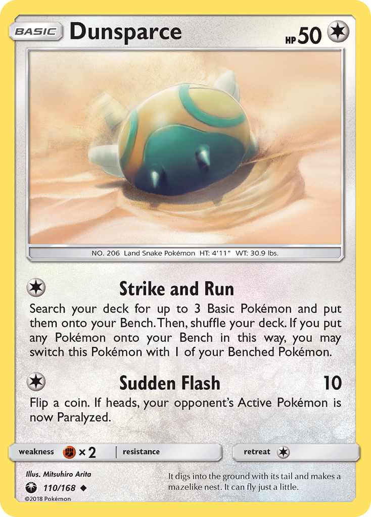 Dunsparce - 110/168 - Normal - NM - Uncommon - Celestial Storm